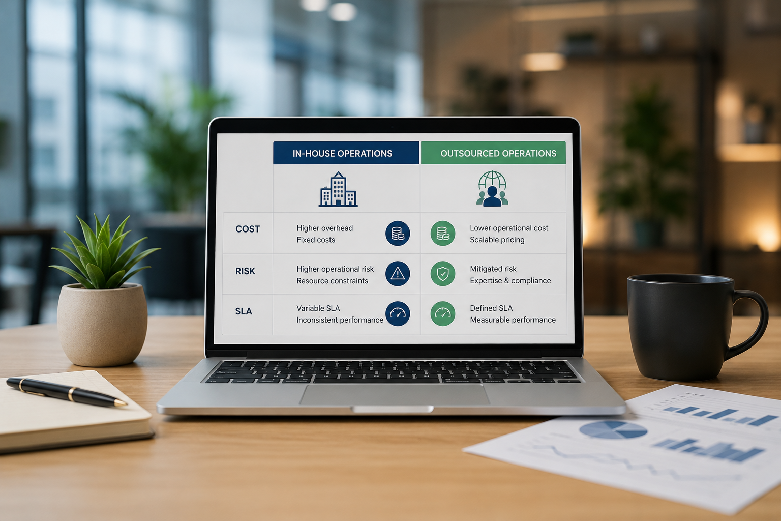 In-house vs. outsourced insurance operations: Cost, risk, and SLA comparison